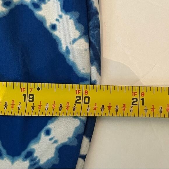 Chico’s Blue Tie Dye Party Cruise Coastal  Grandma Dress NWOT Size 8 - Picture 12 of 16